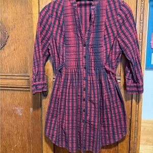 BDG Black and Red Striped Top